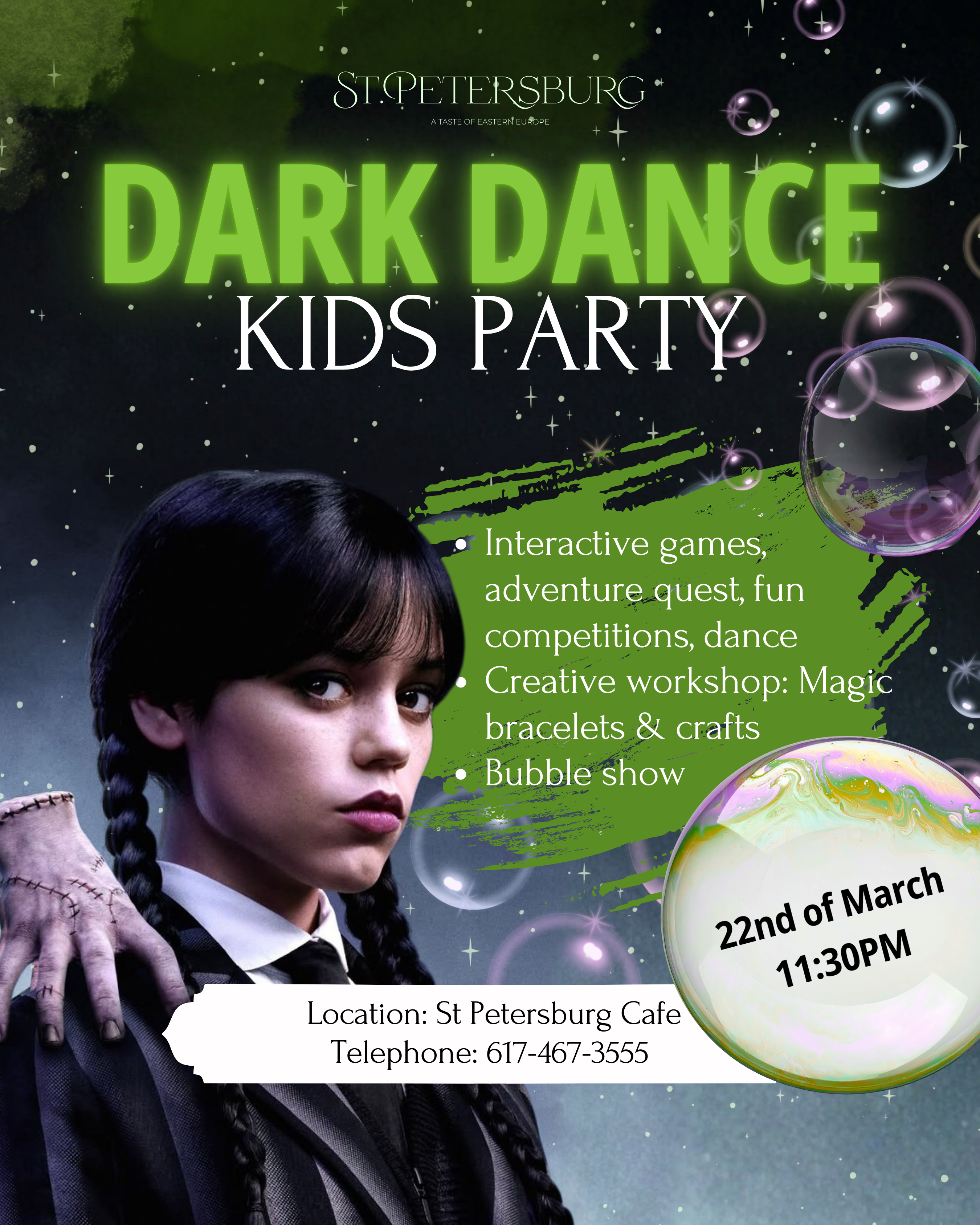 Dark Dance kids party at St Petersburg Cafe