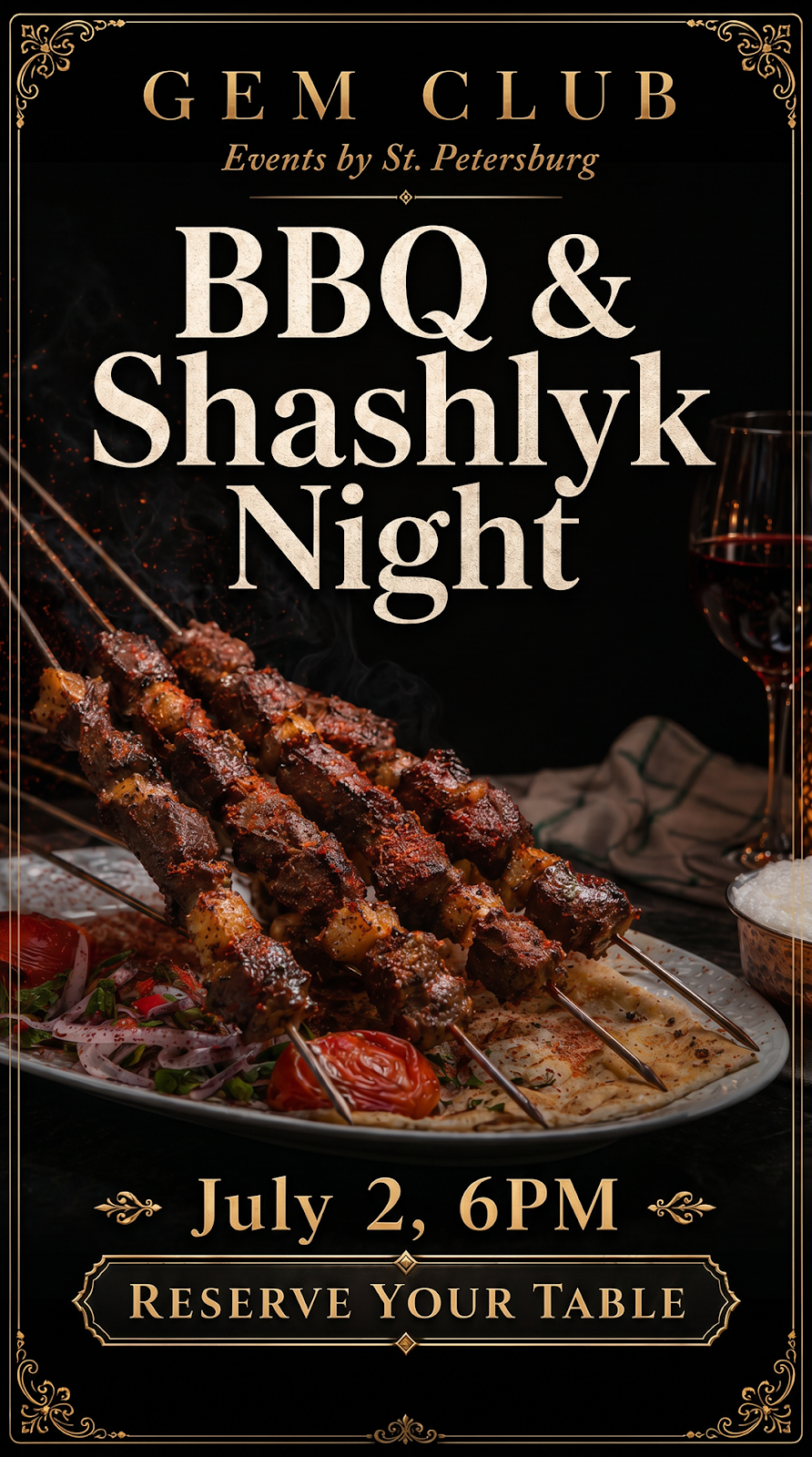 BBQ & Shashlyk Night — GEM CLUB Events by St. Petersburg