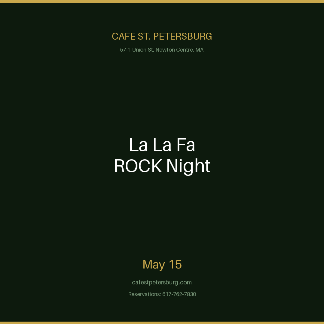 La La Fa ROCK Night at Cafe St. Petersburg