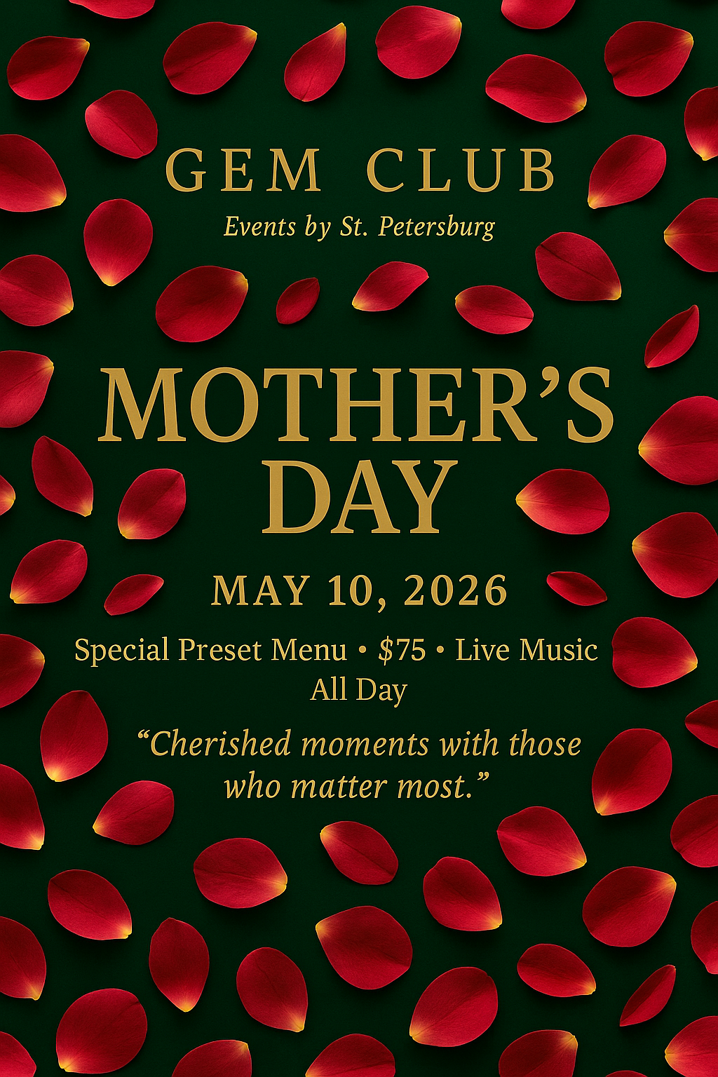 Mother's Day Celebration at Cafe St. Petersburg