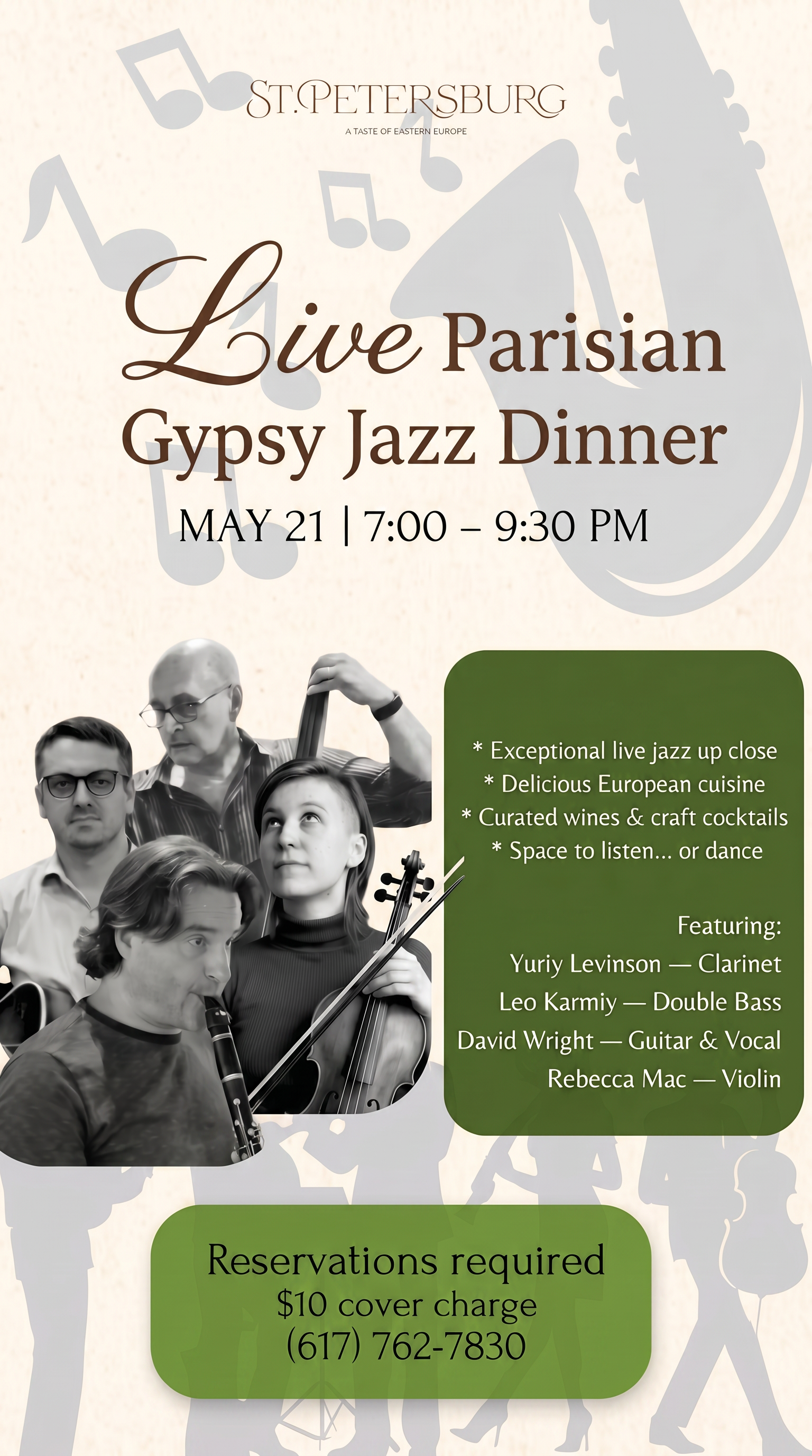 Gipsy Jazz Night at Cafe St. Petersburg