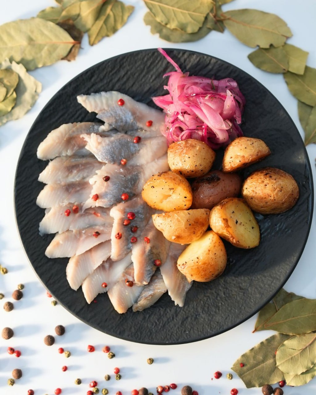 Herring with Potatoes and Onion