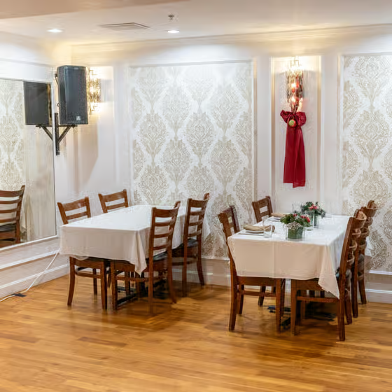 Warm dining room at Cafe St. Petersburg