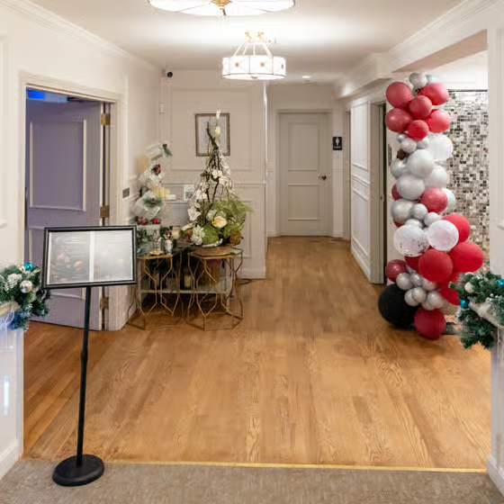 Elegant interior and event space at Cafe St. Petersburg