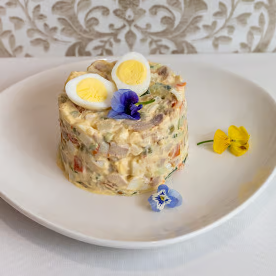 Olivier salad—a classic Eastern European dish