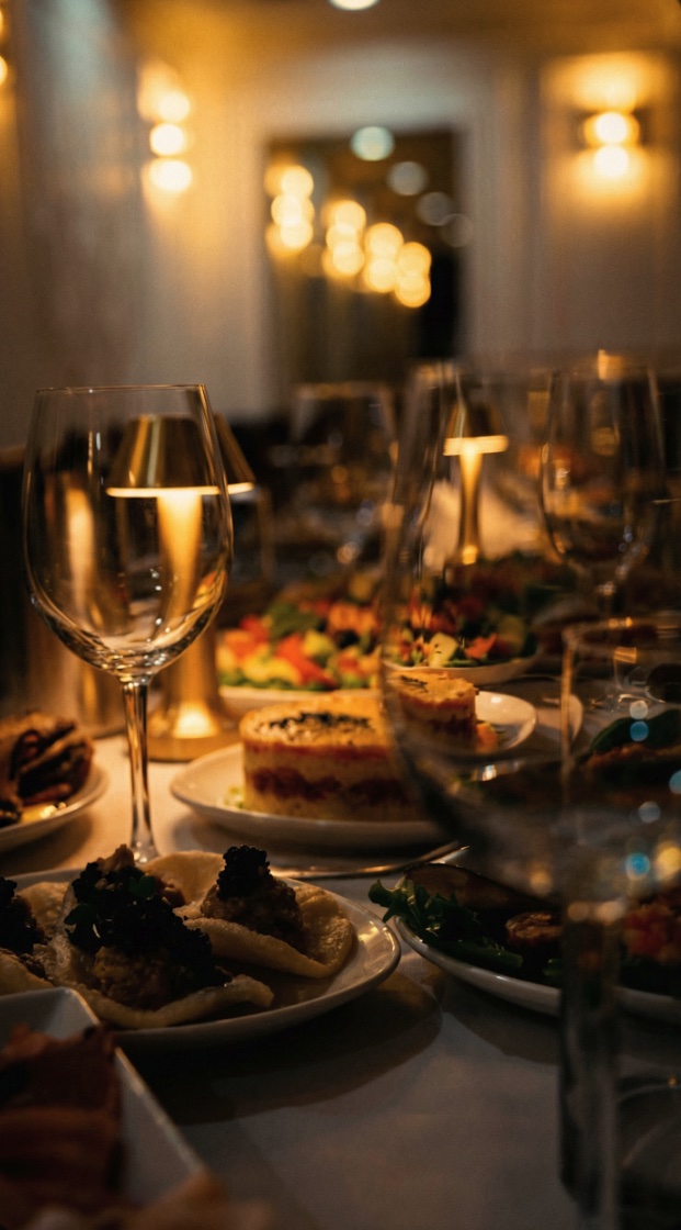 Elegant table setting at Café St. Petersburg